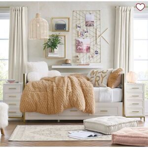 Pottery Barn Teen Cloud Faux Fur Duvet Cover Full Queen